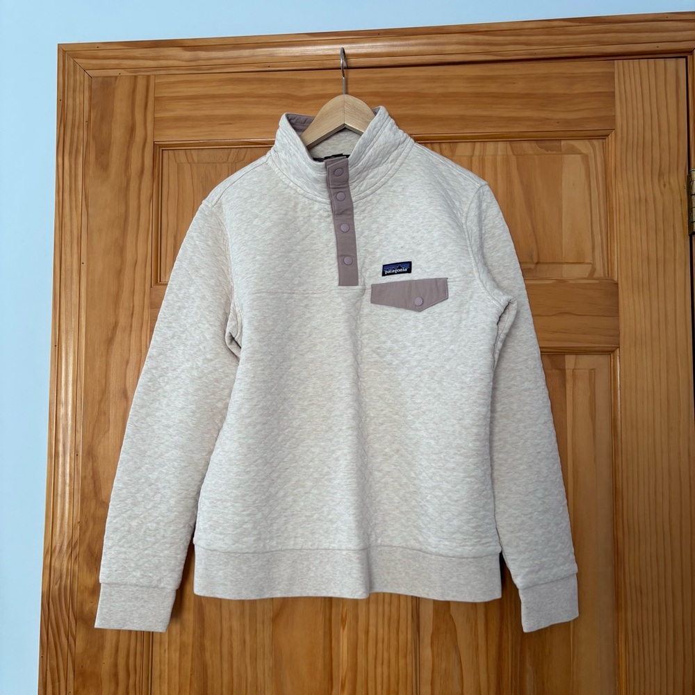 Patagonia Cream Women's Organic Cotton Quilt Snap-T Pullover